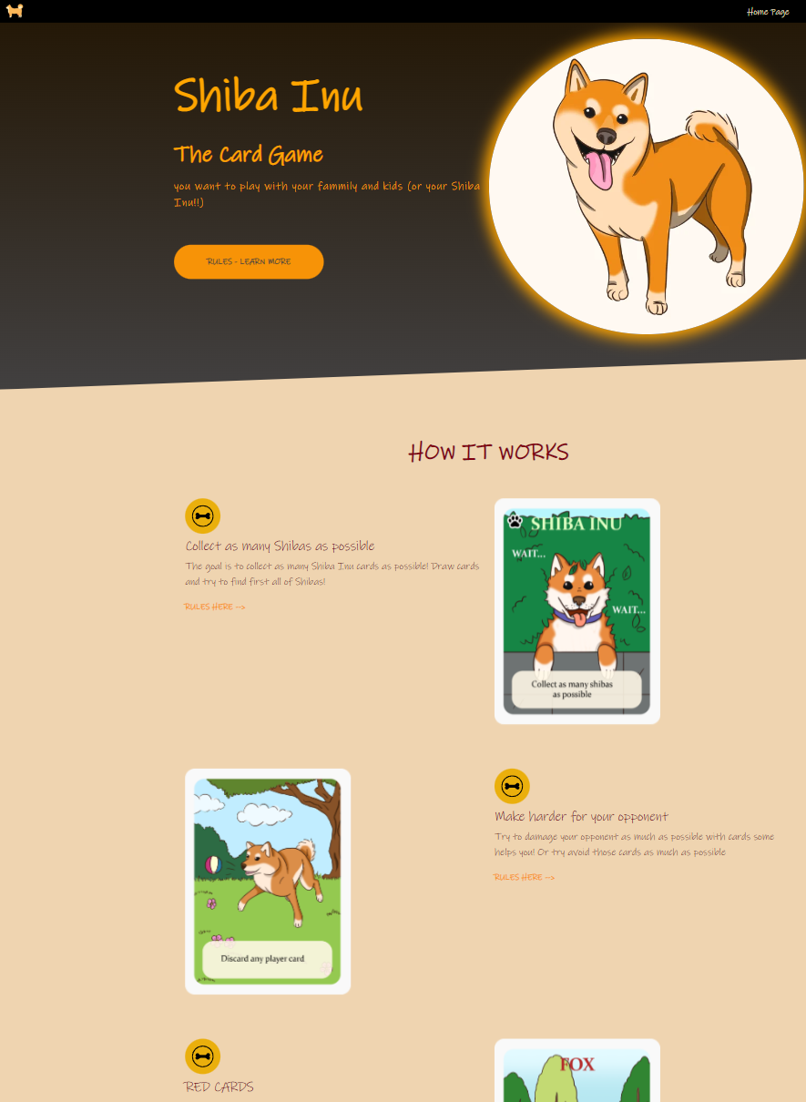 website of shiba inu dogs card game